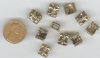 10 10x8mm Open Back Antique Gold Spacer Bar with Fleur de lis